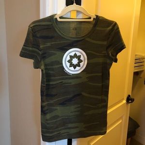 Club Pilates Camo Shirt NWOT